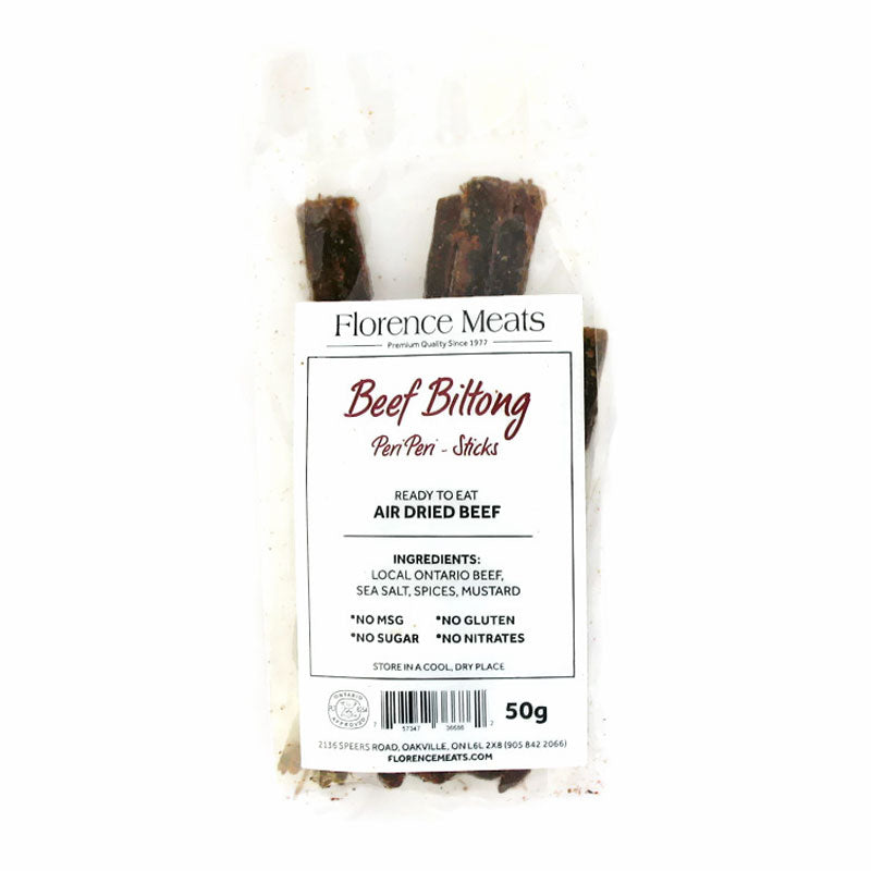 Florence Meats - Peri-Peri Beef Biltong, sticks
