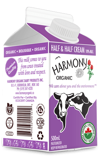 Harmony - Organic 10% Half & Half Cream
